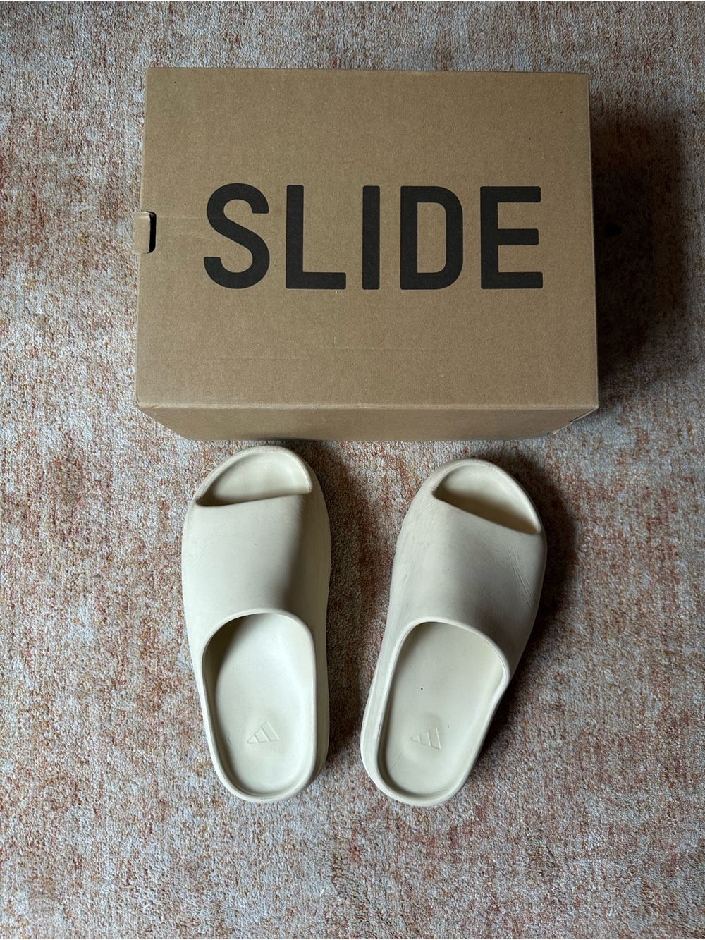 Yeezy Slides ‘Bone’ color, Size US 9 M, 10 W